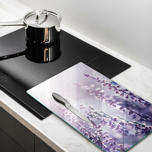 Protection plaque induction Fleurs sauvages et papillon