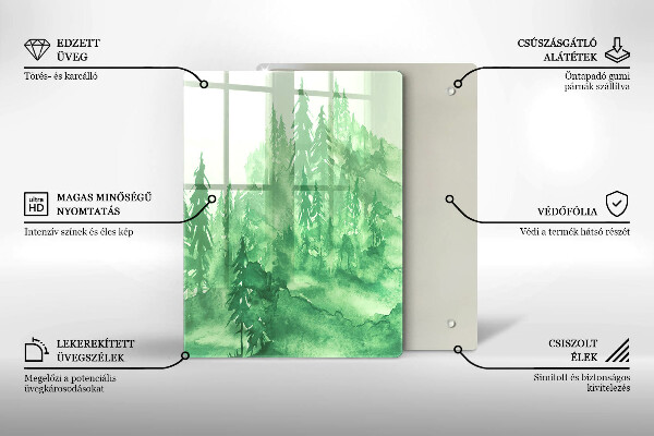 Protection plaque induction Forêt peinte