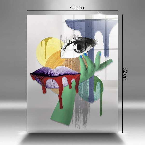 Protection plaque induction Collage abstrait artistique