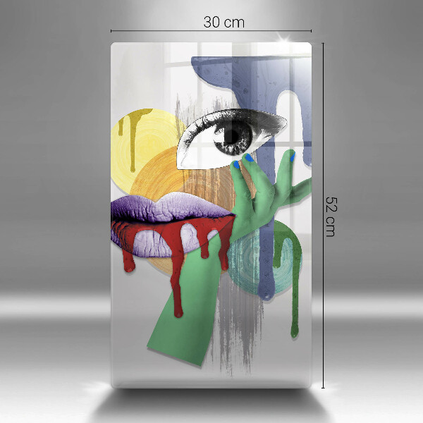 Protection plaque induction Collage abstrait artistique