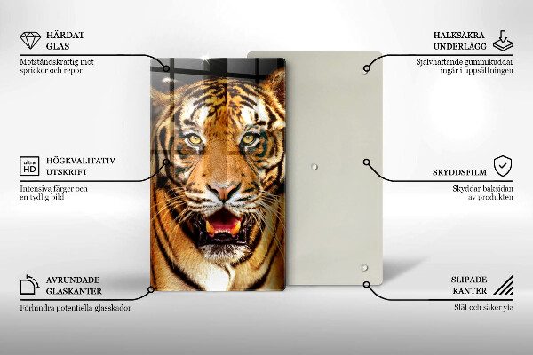 Protection plaque induction Tigre animal sauvage