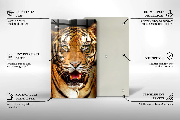 Protection plaque induction Tigre animal sauvage