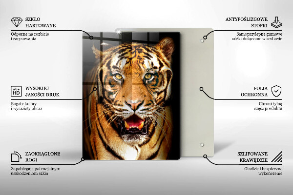 Protection plaque induction Tigre animal sauvage