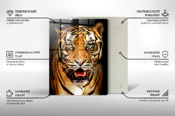 Protection plaque induction Tigre animal sauvage