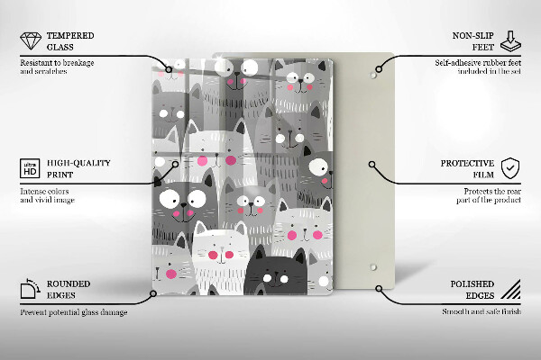 Protection plaque induction Illustration de chats