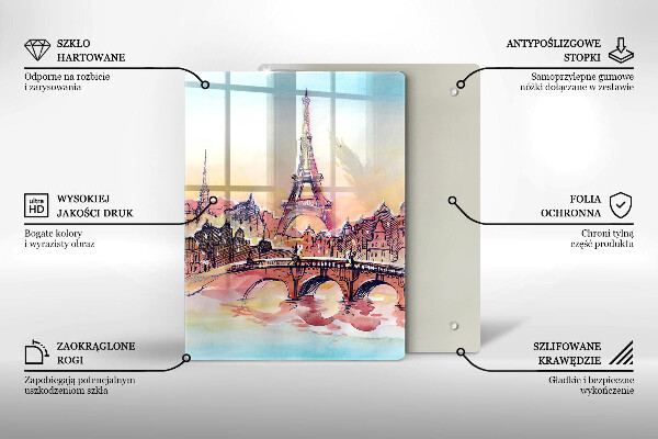 Protection plaque induction Paysage de Paris Tour Eiffel