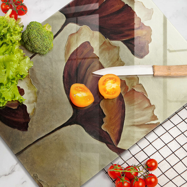 Protection plaque induction Fleurs de bohème peintes