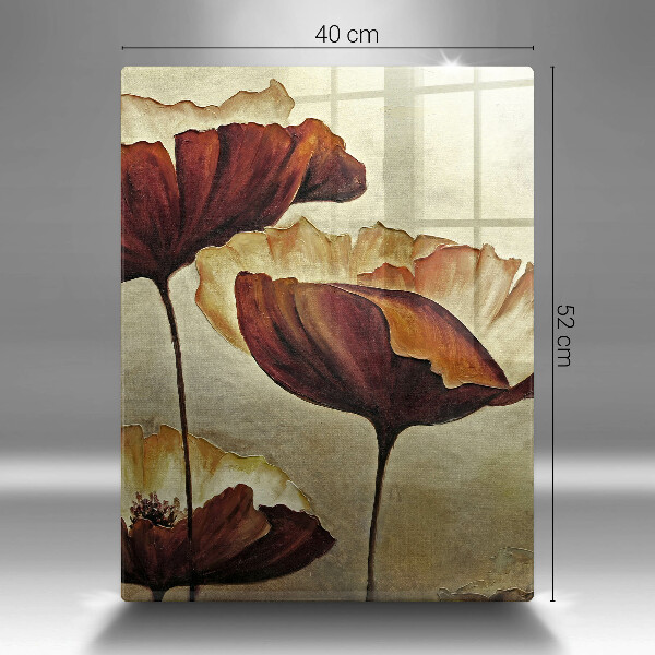 Protection plaque induction Fleurs de bohème peintes