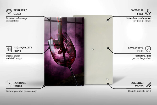 Protection plaque induction Un verre de vin