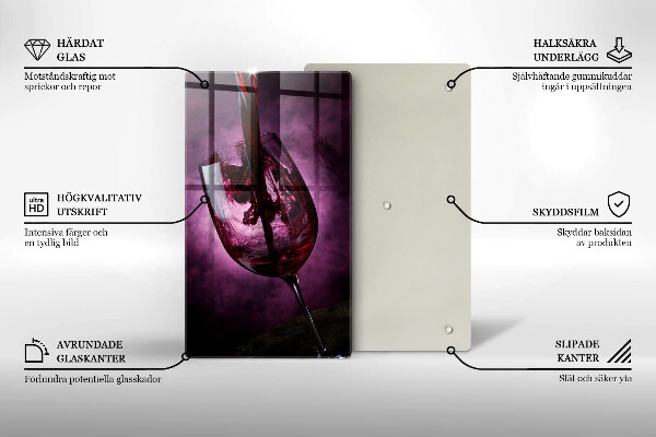 Protection plaque induction Un verre de vin