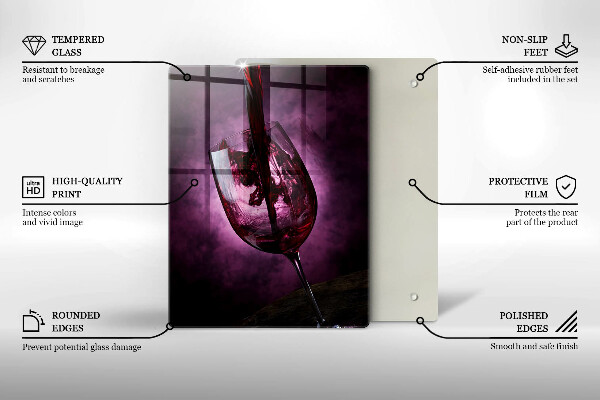 Protection plaque induction Un verre de vin