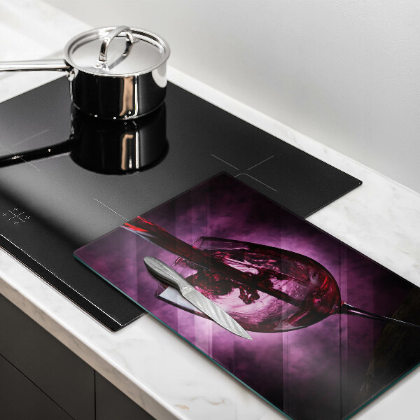 Protection plaque induction Un verre de vin