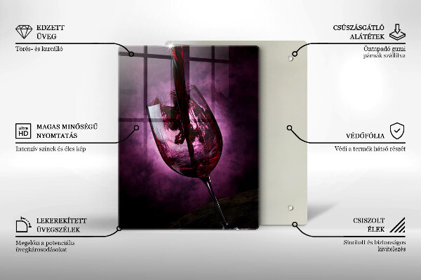 Protection plaque induction Un verre de vin