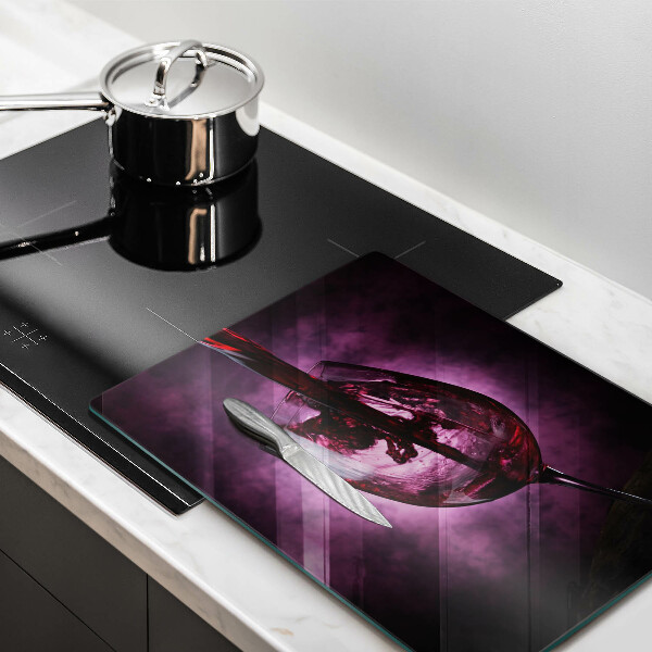 Protection plaque induction Un verre de vin