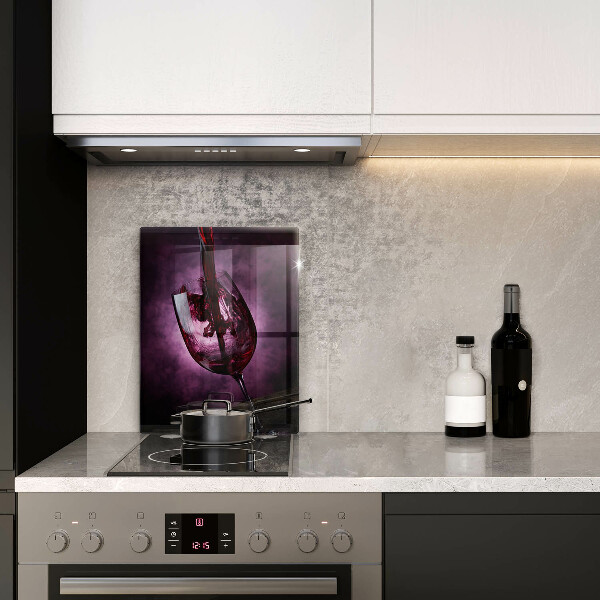 Protection plaque induction Un verre de vin