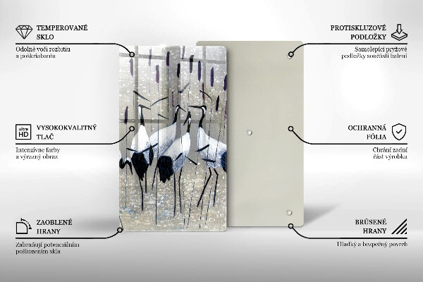 Protection plaque induction Grues japonaises