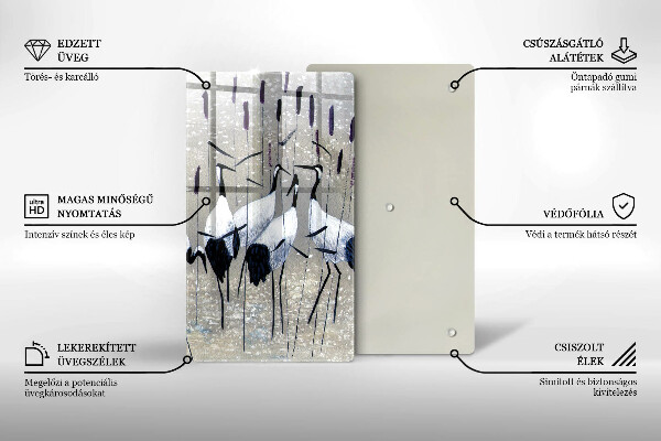 Protection plaque induction Grues japonaises