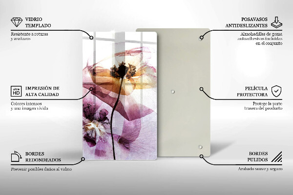 Protection plaque induction Fleurs délicates