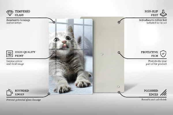 Protection plaque induction Petit chaton mignon