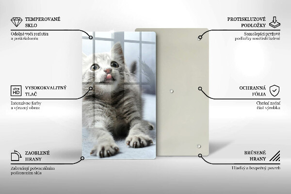 Protection plaque induction Petit chaton mignon