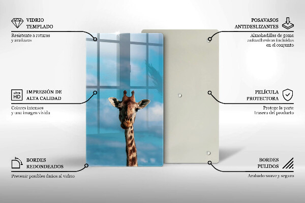 Protection plaque induction Girafe et ciel