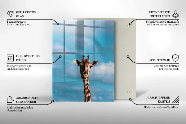 Protection plaque induction Girafe et ciel