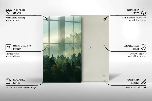 Protection plaque induction Vue paysage de la forêt