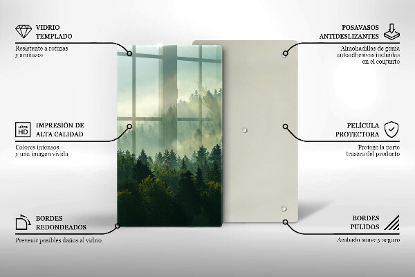 Protection plaque induction Vue paysage de la forêt