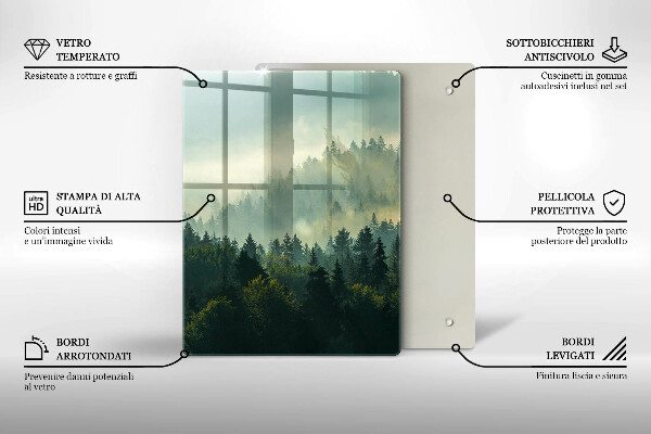 Protection plaque induction Vue paysage de la forêt