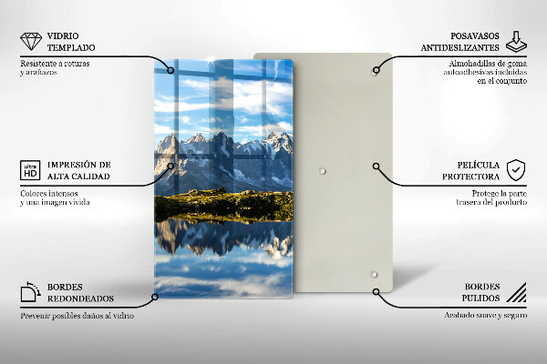 Protection plaque induction Paysage de montagne