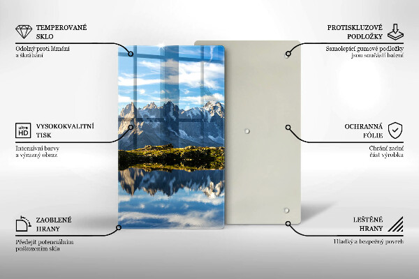 Protection plaque induction Paysage de montagne