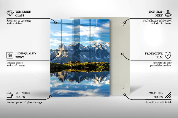 Protection plaque induction Paysage de montagne