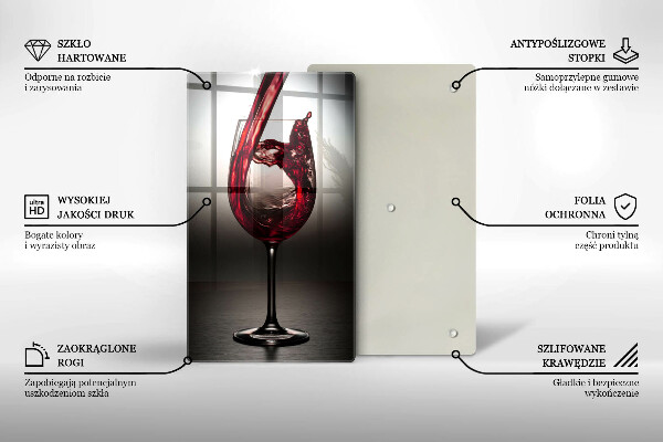 Protection plaque induction Verre et vin rouge
