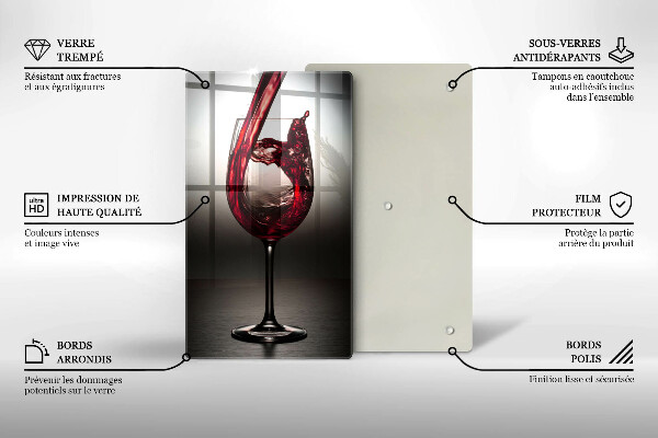 Protection plaque induction Verre et vin rouge