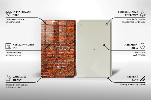 Cache plaque de cuisson Mur de mur de briques