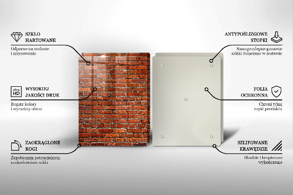 Cache plaque de cuisson Mur de mur de briques