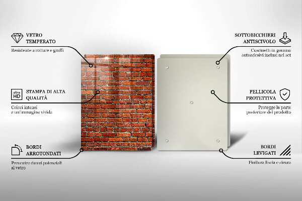 Cache plaque de cuisson Mur de mur de briques