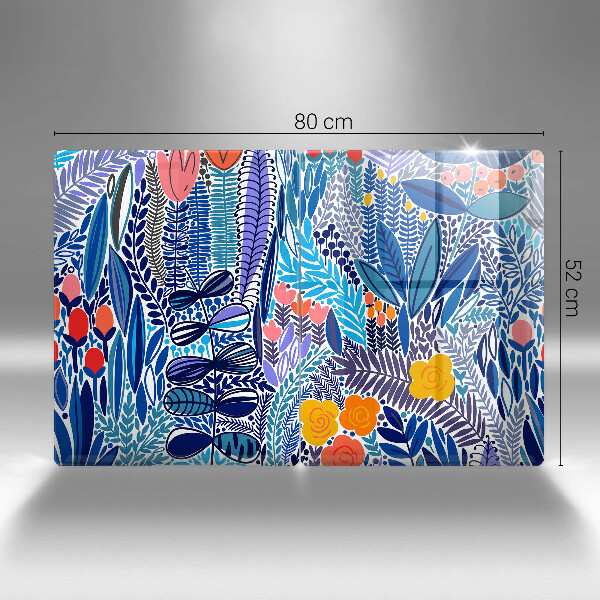 Cache plaque de cuisson Prairie peinte