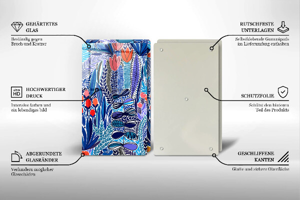 Cache plaque de cuisson Prairie peinte