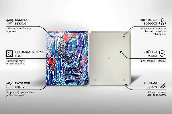 Cache plaque de cuisson Prairie peinte