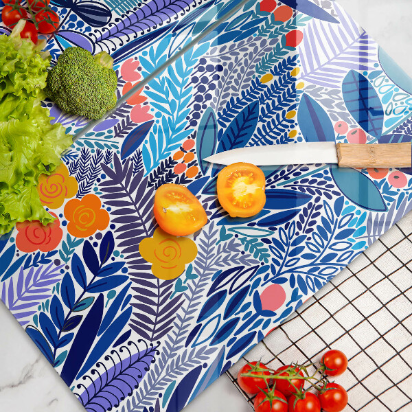 Cache plaque de cuisson Prairie peinte