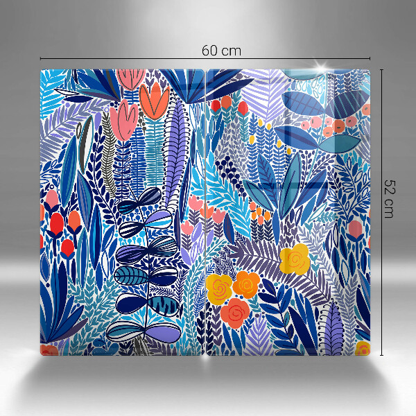 Cache plaque de cuisson Prairie peinte