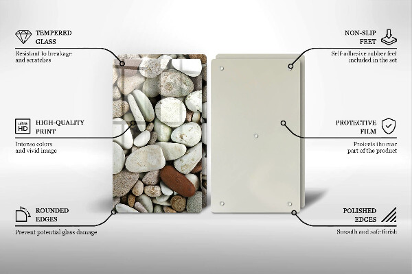 Cache plaque de cuisson Fond de petites pierres