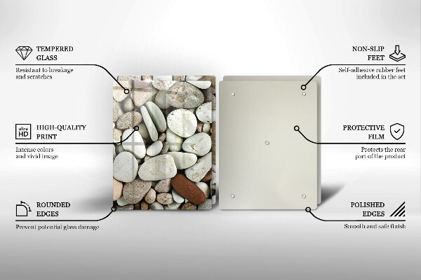 Cache plaque de cuisson Fond de petites pierres