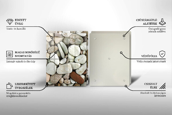 Cache plaque de cuisson Fond de petites pierres