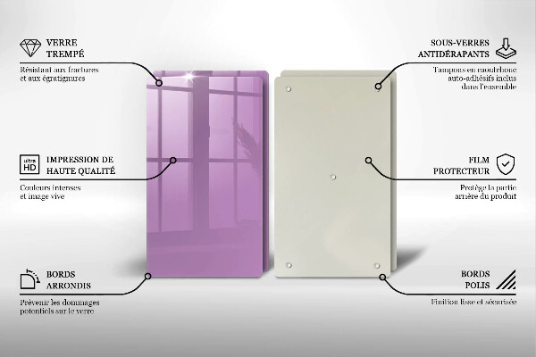 Protection plaque induction Couleur violette