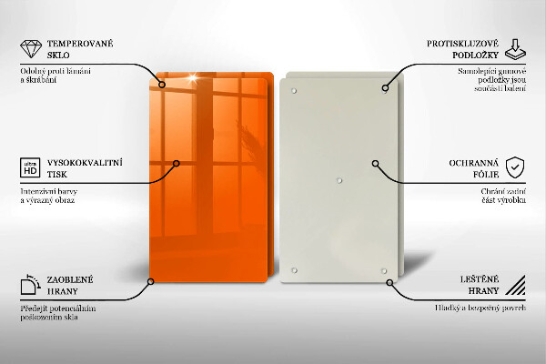 Protection plaque induction couleur orange