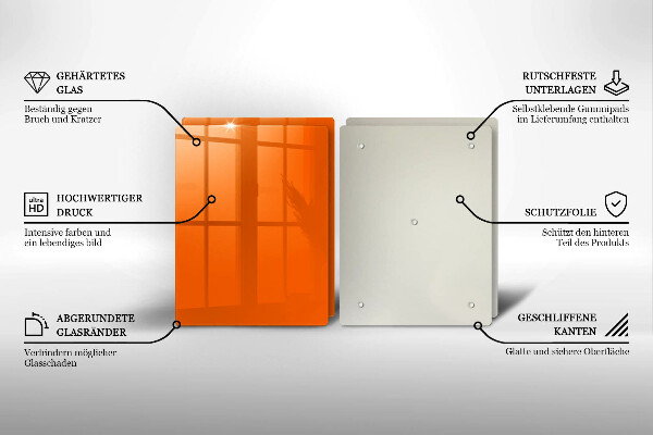 Protection plaque induction couleur orange