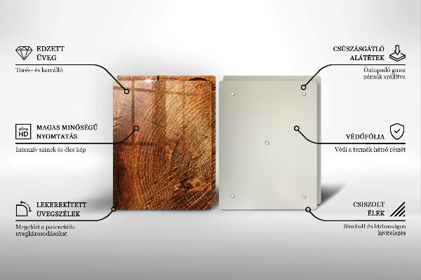 Cache plaque de cuisson Grain de bois de l'arbre