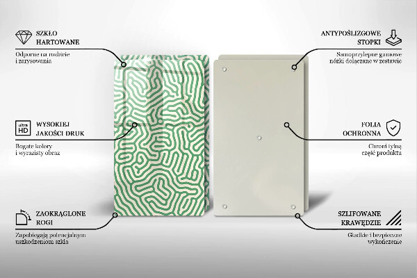 Cache plaque de cuisson Lignes abstraites